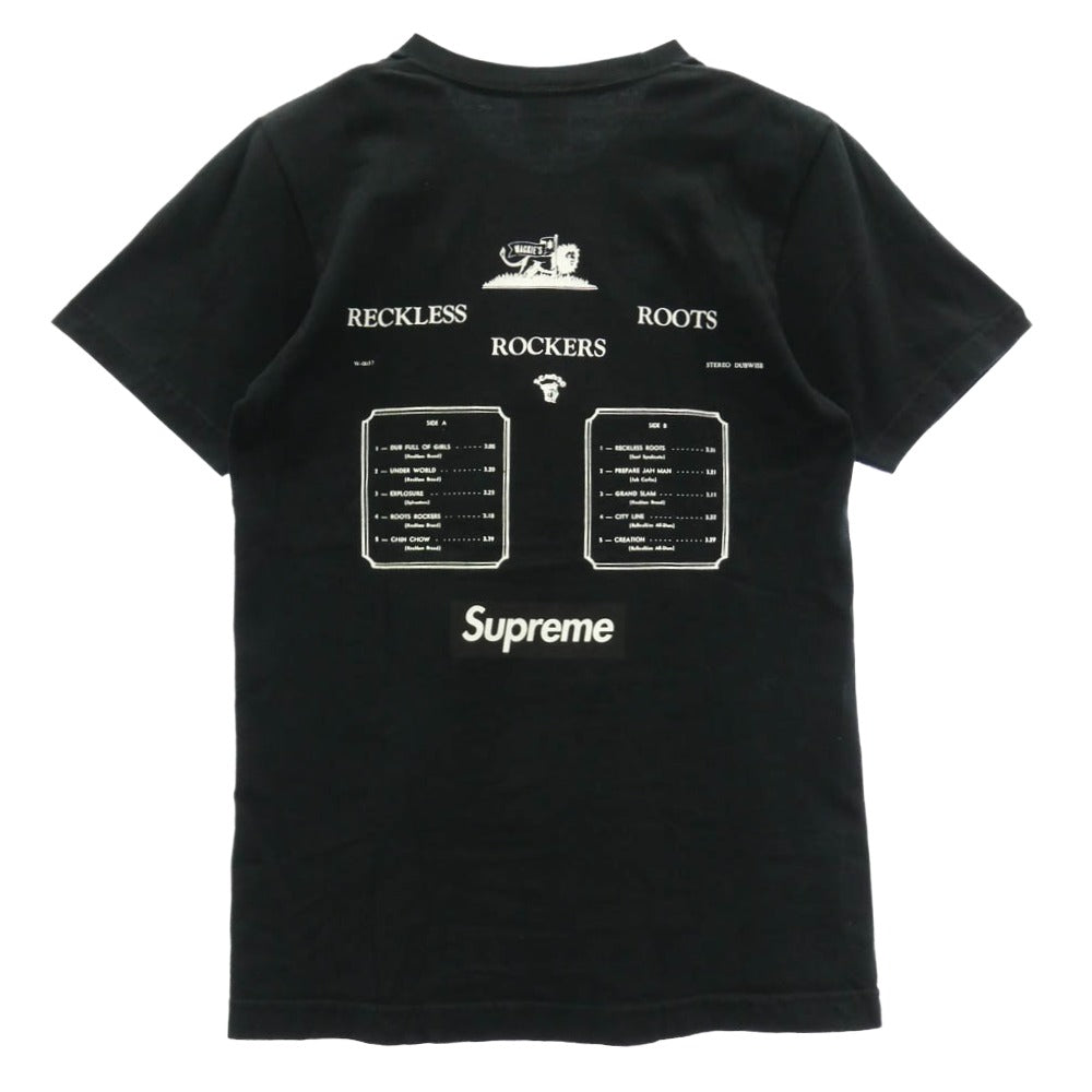 Supreme シュプリーム 13SS RECKLESS ROOTS ROCKERS TEE フロント バック ボックスロゴ プリント Ｔシャツ 半袖カットソー ブラック系 S【中古】
