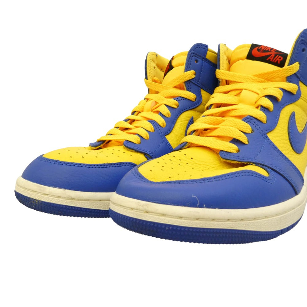 NIKE ナイキ FD2596-700 Women's Air Jordan 1 High OG Game Royal and Varsity Maize ウィメンズ エアジョーダン1 ハイカットスニーカー イエロー系 ブルー系 26cm【中古】