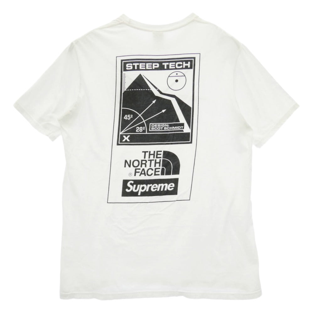 Supreme シュプリーム 16SS NT016041 Steep Tech T Shirt スティープ テック フロント バック ボックスロゴ プリント Tシャツ 半袖カットソー ホワイト系 L【中古】