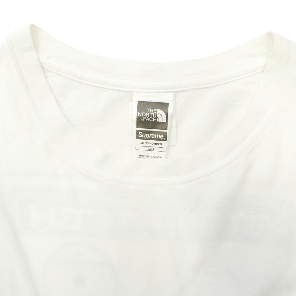 Supreme シュプリーム 16SS NT016041 Steep Tech T Shirt スティープ テック フロント バック ボックスロゴ プリント Tシャツ 半袖カットソー ホワイト系 L【中古】