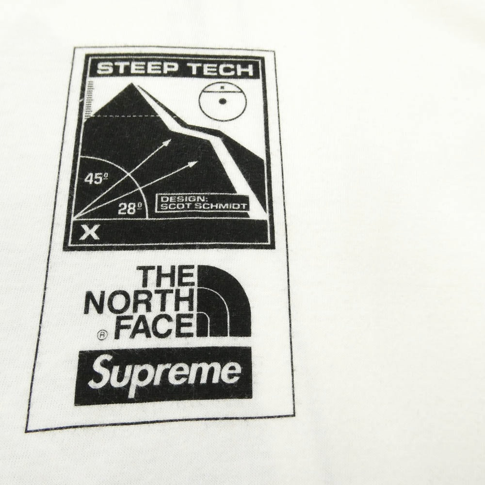 Supreme シュプリーム 16SS NT016041 Steep Tech T Shirt スティープ テック フロント バック ボックスロゴ プリント Tシャツ 半袖カットソー ホワイト系 L【中古】