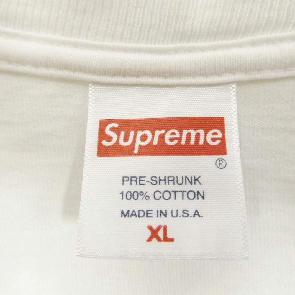 Supreme シュプリーム 22SS × Futura Tee フューチュラ グラフィック プリント クルーネック 半袖 Tシャツ カットソー ホワイト系 XL【中古】