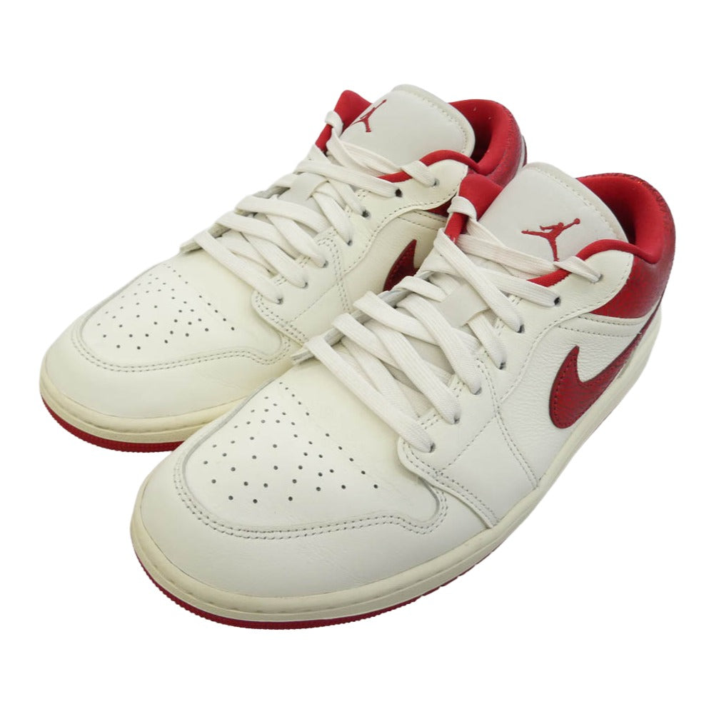 NIKE ナイキ HJ9338-106 Women's Air Jordan 1 Low SE Sail Team Red Varsity Red ウィメンズ エアジョーダン1 ローカット スニーカー ホワイト系 レッド系 28.5cm【中古】