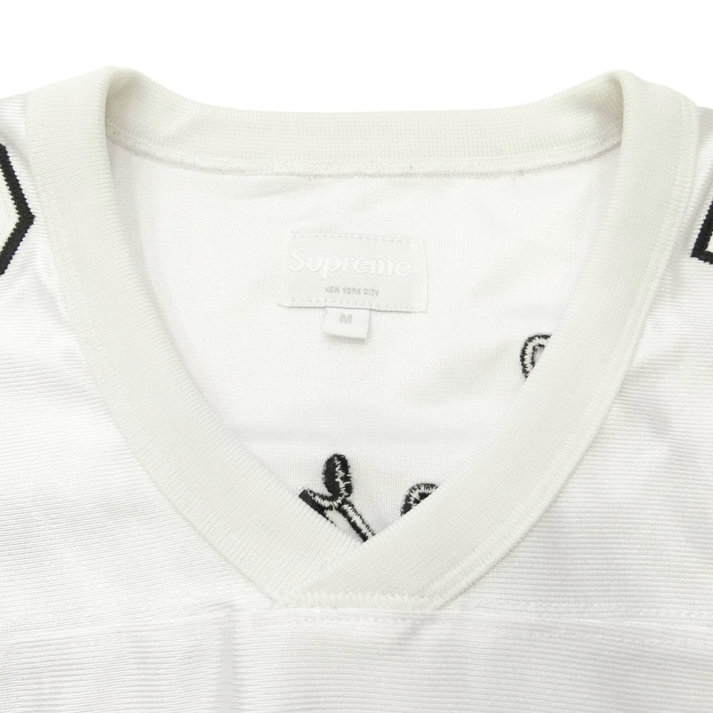 Supreme シュプリーム 14AW ワングラム期 El Dorado Football Top エルドラド フットボール トップ ロゴ刺繍 ロングスリーブ ナイロン 長袖 Ｔシャツ ホワイト系 M【中古】