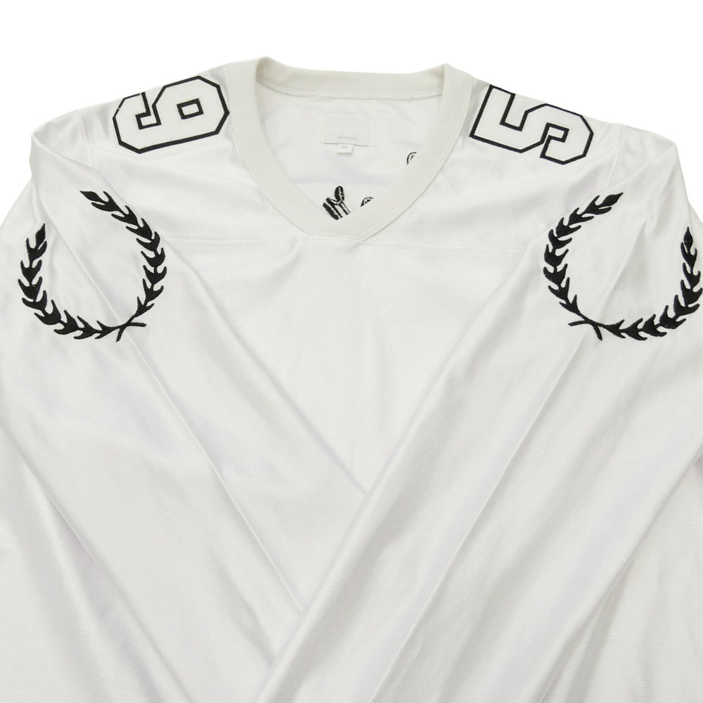 Supreme シュプリーム 14AW ワングラム期 El Dorado Football Top エルドラド フットボール トップ ロゴ刺繍 ロングスリーブ ナイロン 長袖 Ｔシャツ ホワイト系 M【中古】