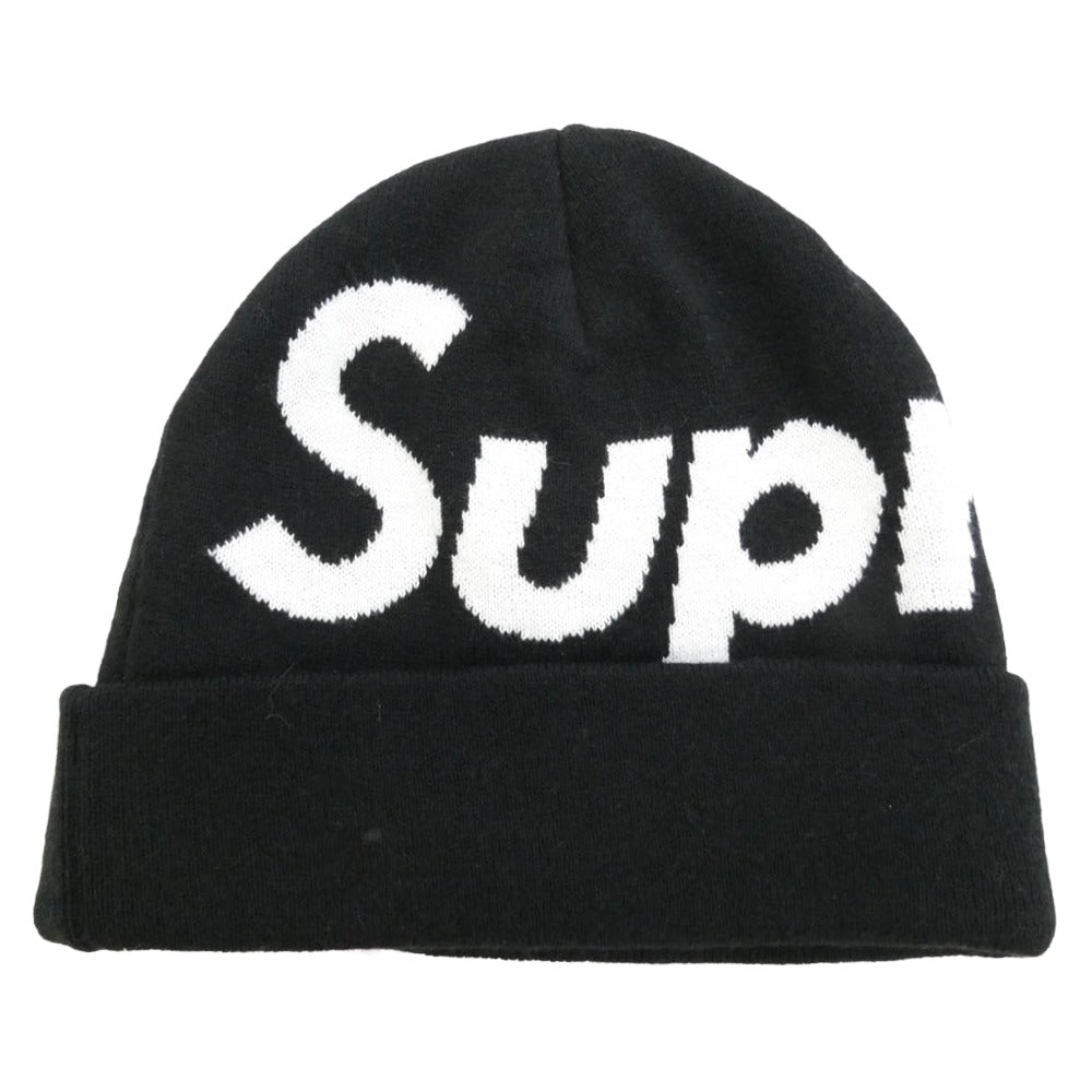 Supreme シュプリーム 19AW Big Logo Beanie カシミヤ混 ビッグ ロゴ ビーニー ニット キャップ ブラック系【中古】