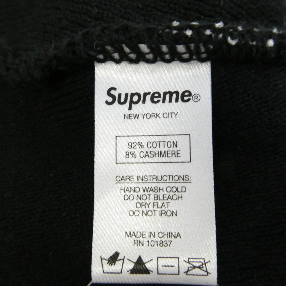 Supreme シュプリーム 19AW Big Logo Beanie カシミヤ混 ビッグ ロゴ ビーニー ニット キャップ ブラック系【中古】