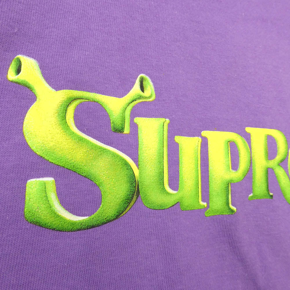 Supreme シュプリーム 21AW Shrek Tee シュレック ロゴ 半袖 Tシャツ カットソー パープル系 XL【極上美品】【中古】
