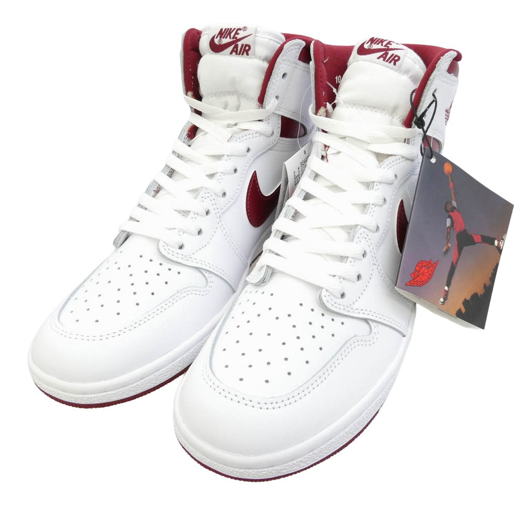 NIKE ナイキ BQ4422-161 Air Jordan 1 High 85 Metallic Burgundy エアジョーダン1 ハイ 85 メタリック バーガンディ ハイカットスニーカー ホワイト系 レッド系 28cm【新古品】【未使用】【中古】