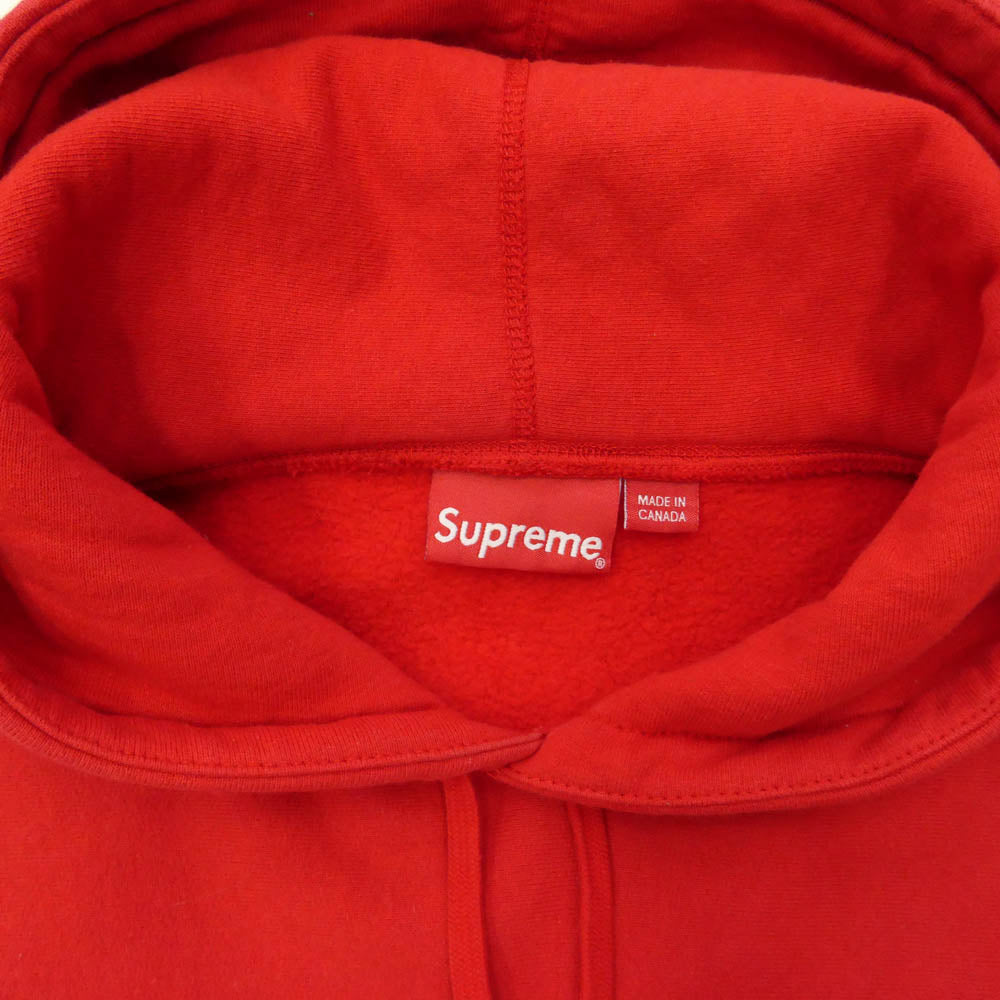 Supreme シュプリーム 19SS Chenille Hooded Sweatshirt シェニール フーデッド スウェットシャツ プルオーバー フーディー パーカー レッド系 M【中古】