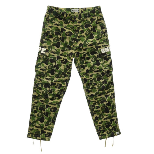 A BATHING APE アベイシングエイプ 001PTE231903X × UNDEFEATED アンディフィーテッド ABC 6POCKET PANTS カモフラ柄 6ポケット カーゴパンツ マルチカラー系 S【中古】