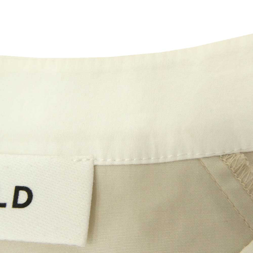 ENFOLD エンフォルド 21AW 300EA270-1550 ノーカラー 長袖 シャツ ※シャツのみ ホワイト系 ベージュ系 38【中古】
