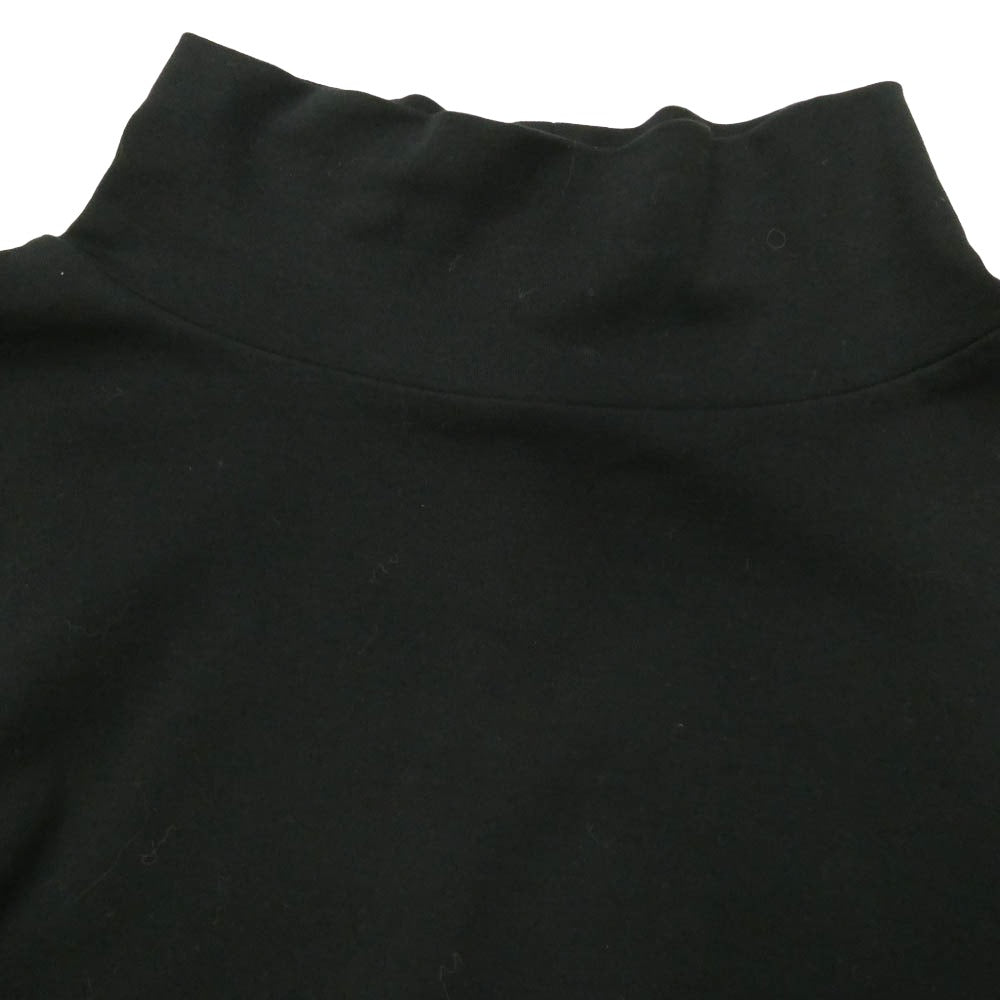 強撚綿の ワイド モックネック ワンピース 黒色 ブラック系【中古】