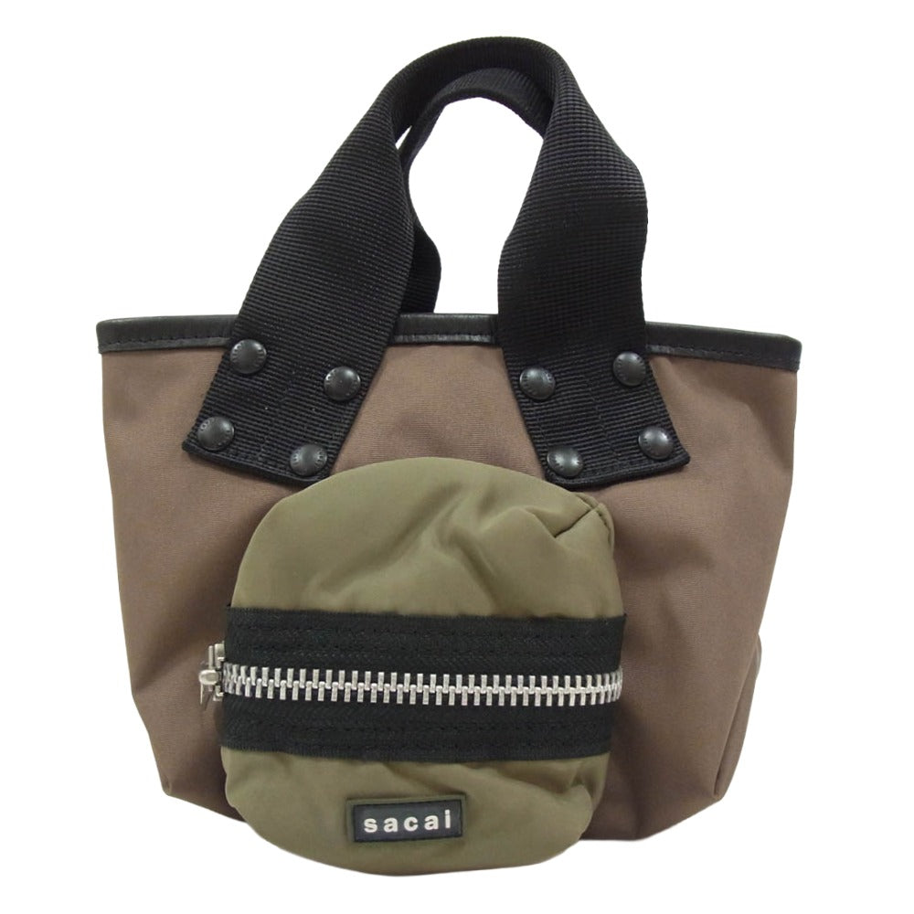 Sacai サカイ 25SS 25-0936S Pocket Tote Bag Small ポケット トートバッグ スモール ポーチ ハンドバッグ マルチカラー系【美品】【中古】