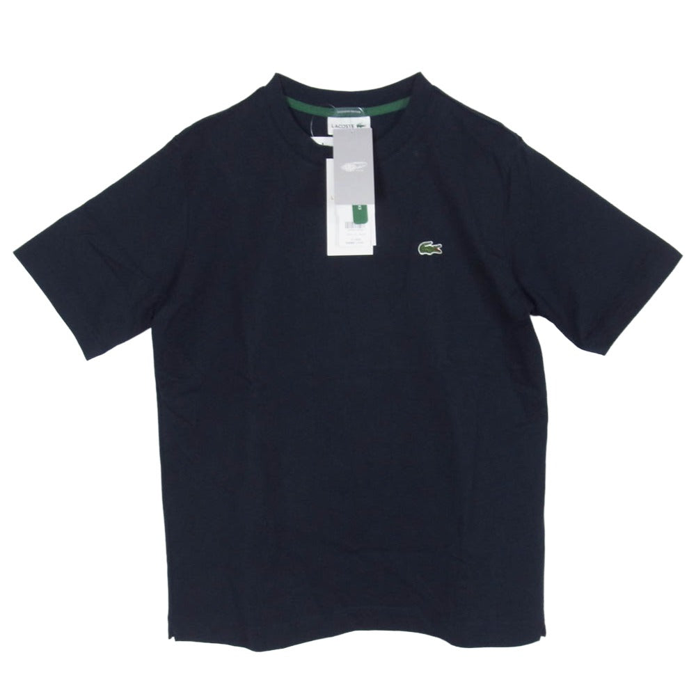 LACOSTE ラコステ BEAMS ビームス TH532LJ-99 × BEAMS ビームス 別注 バックプリント 刺繍 ロゴ 半袖 Ｔシャツ カットソー ネイビー系 2【極上美品】【中古】