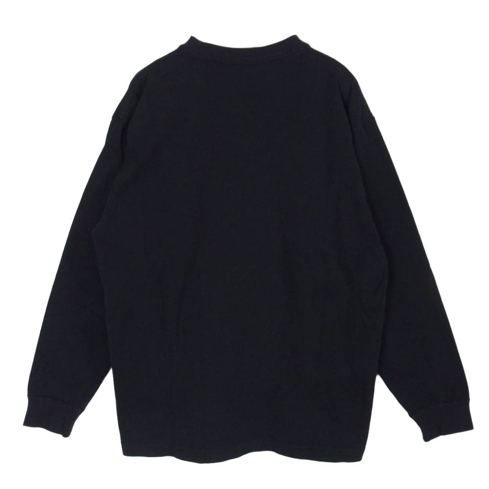 THE NORTH FACE ノースフェイス NT32345 L/S Nuptse Cotton Tee ロングスリーブ ヌプシ コットン 長袖 Tシャツ カットソー ブラック系 S【中古】