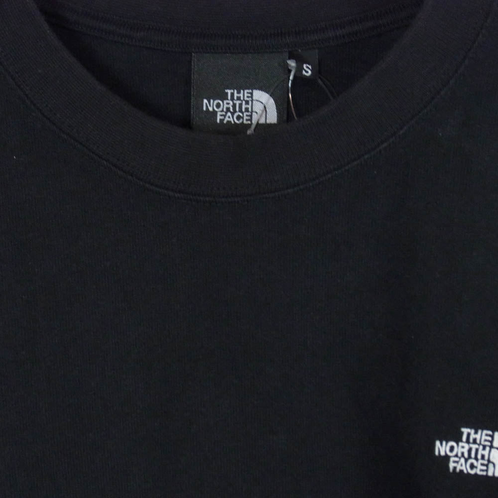 THE NORTH FACE ノースフェイス NT32345 L/S Nuptse Cotton Tee ロングスリーブ ヌプシ コットン 長袖 Tシャツ カットソー ブラック系 S【中古】