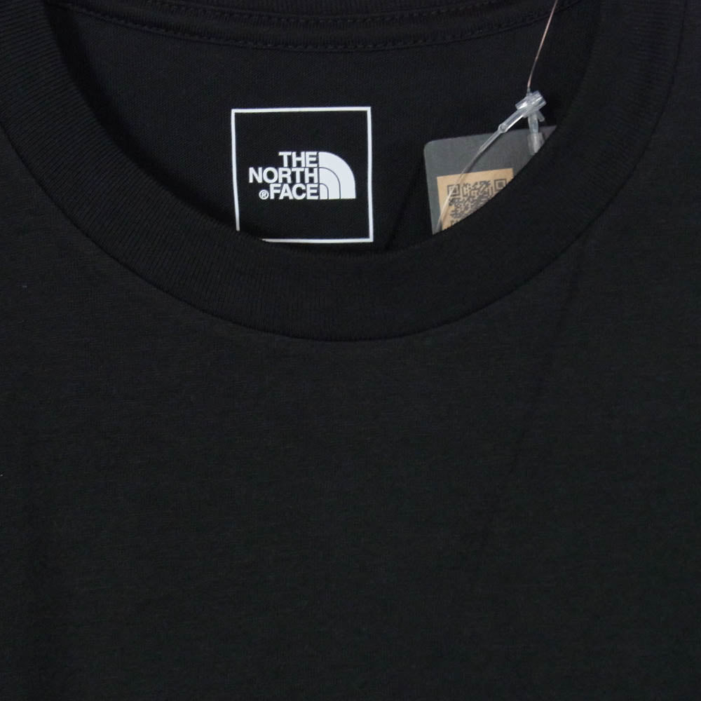 THE NORTH FACE ノースフェイス NT32546 S/S Flower Logo Tee ショートスリーブ フラワーロゴ 半袖 Tシャツ カットソー ブラック系 M【新古品】【未使用】【中古】
