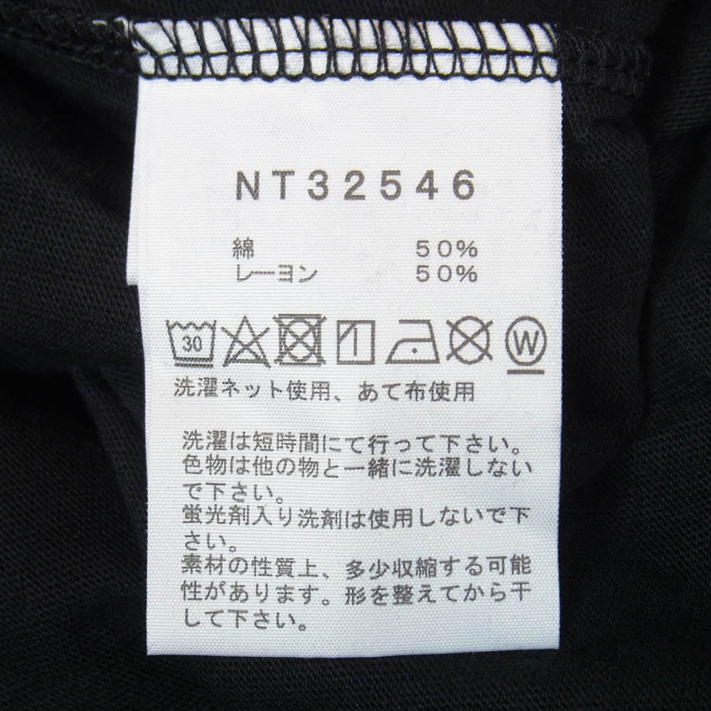 THE NORTH FACE ノースフェイス NT32546 S/S Flower Logo Tee ショートスリーブ フラワーロゴ 半袖 Tシャツ カットソー ブラック系 M【新古品】【未使用】【中古】