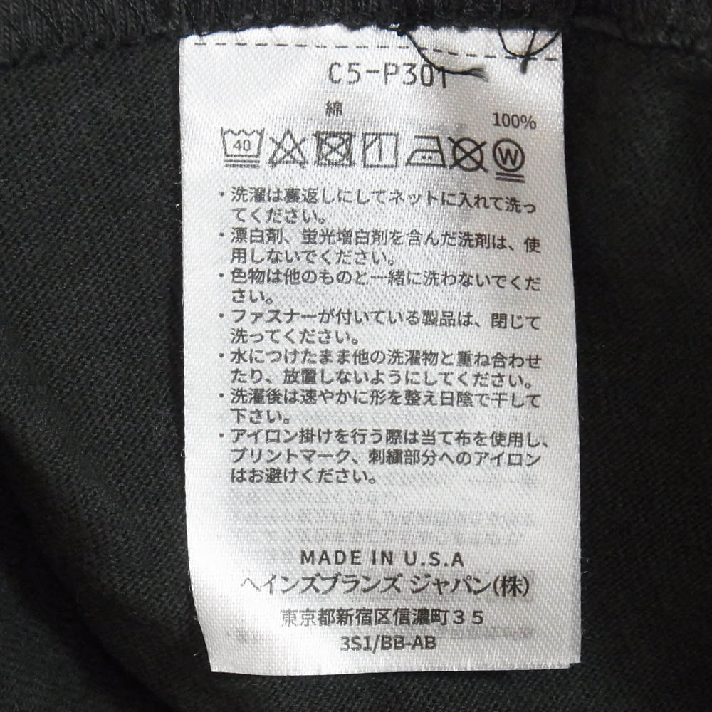 Champion チャンピオン C5-X310 × PILGRIM SURF+SUPPLY T1011 ピルグリムサーフサプライ ロゴ プリント 半袖 Ｔシャツ ブラック系 M【新古品】【未使用】【中古】