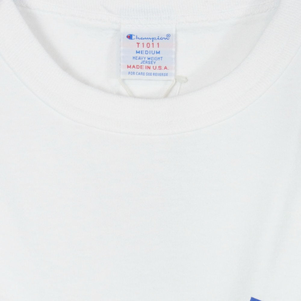 Champion チャンピオン C5-X310 × PILGRIM SURF+SUPPLY T1011 ピルグリムサーフサプライ ロゴ プリント 半袖 Ｔシャツ ホワイト系 M【新古品】【未使用】【中古】