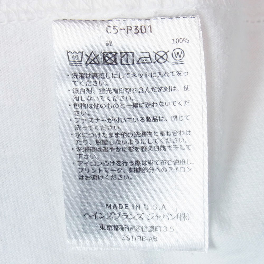 Champion チャンピオン C5-X310 × PILGRIM SURF+SUPPLY T1011 ピルグリムサーフサプライ ロゴ プリント 半袖 Ｔシャツ ホワイト系 M【新古品】【未使用】【中古】