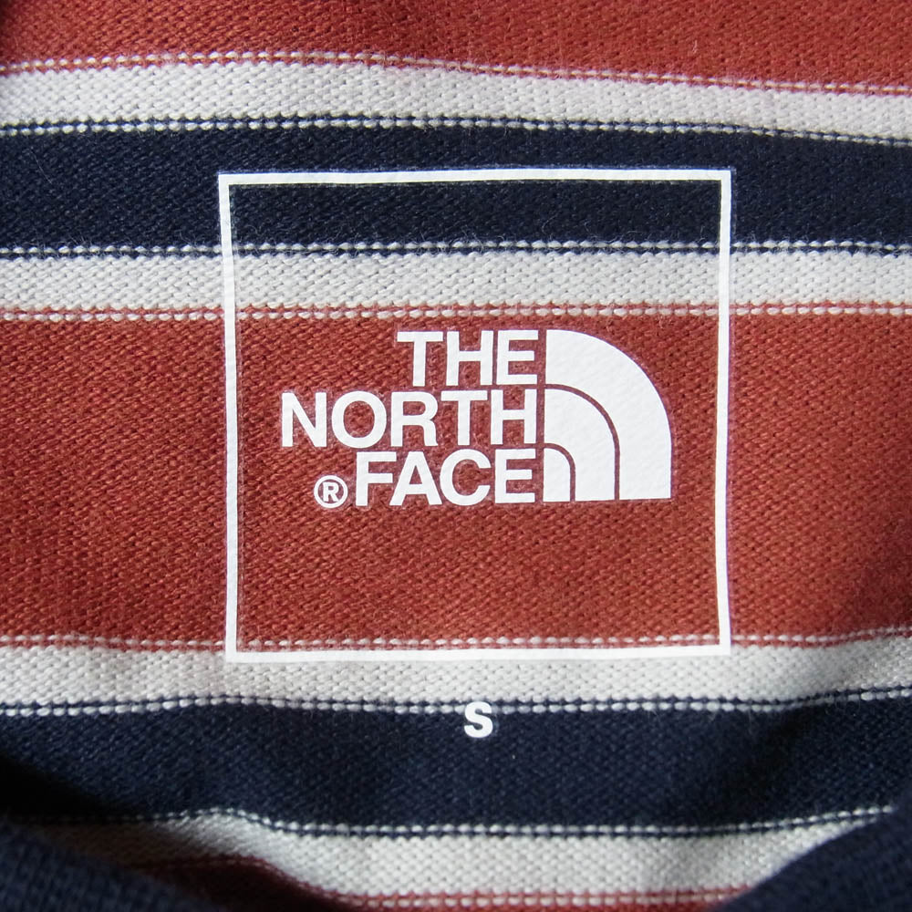THE NORTH FACE ノースフェイス NT32253 S/S Multi Border Tee ショートスリーブ マルチ ボーダー 半袖 Ｔシャツ カットソー タンドリースパイスレッド S【新古品】【未使用】【中古】