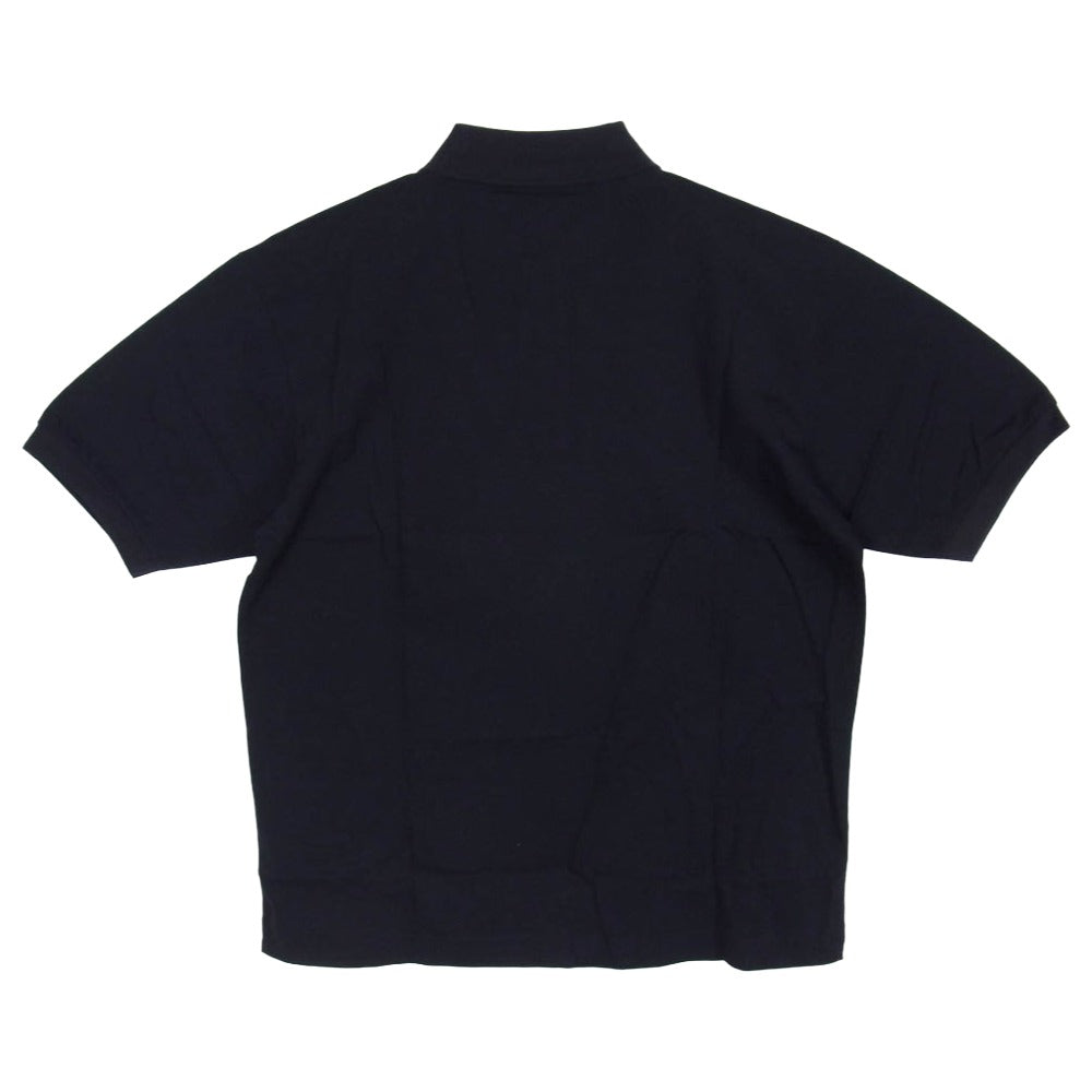 LACOSTE ラコステ BEAMS ビームス PH102MJ-99 × BEAMS ビームス 別注 鹿の子 ワンポイント 刺繍 ロゴ 半袖 ポロシャツ ブラック系 3【新古品】【未使用】【中古】