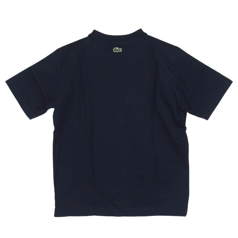 LACOSTE ラコステ BEAMS ビームス TH721LJ-99 × BEAMS ビームス 別注 ロゴ クルーネック 半袖 Tシャツ ネイビー系 2【極上美品】【中古】