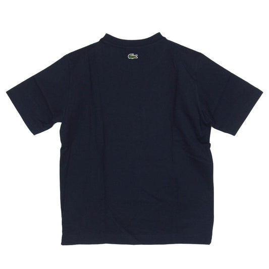 LACOSTE ラコステ BEAMS ビームス TH721LJ-99 × BEAMS ビームス 別注 ロゴ クルーネック 半袖 Tシャツ ネイビー系 2【極上美品】【中古】