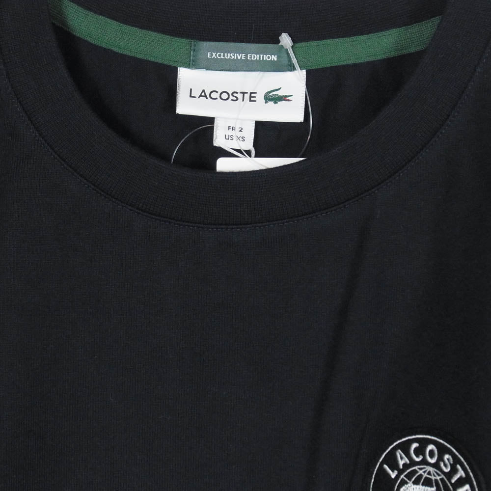 LACOSTE ラコステ BEAMS ビームス TH721LJ-99 × BEAMS ビームス 別注 ロゴ クルーネック 半袖 Tシャツ ネイビー系 2【極上美品】【中古】