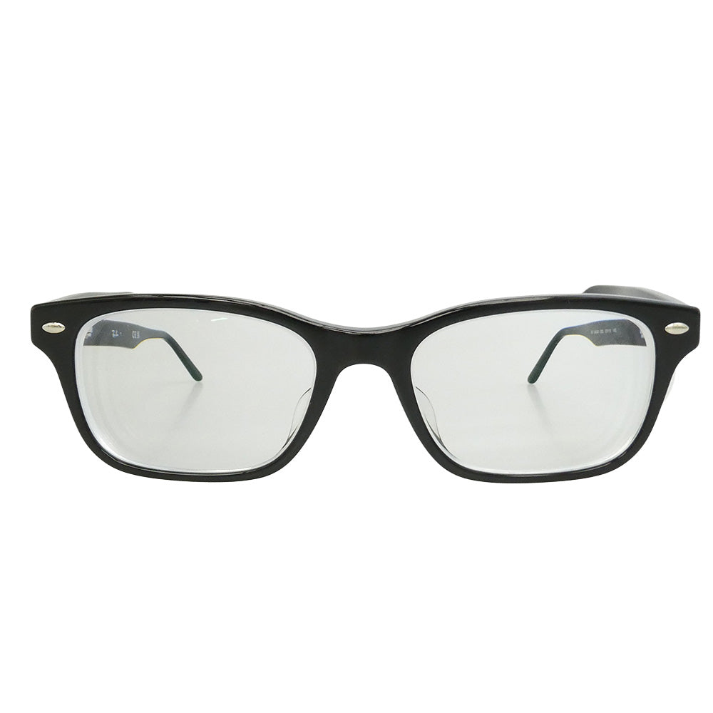 Ray-Ban レイバン RB5345D-2000 OPTICS スクエアデザイン アジアンフィット 眼鏡 メガネ アイウェア 度入り フレーム：ブラック系　レンズ：クリア 53□18 145【中古】