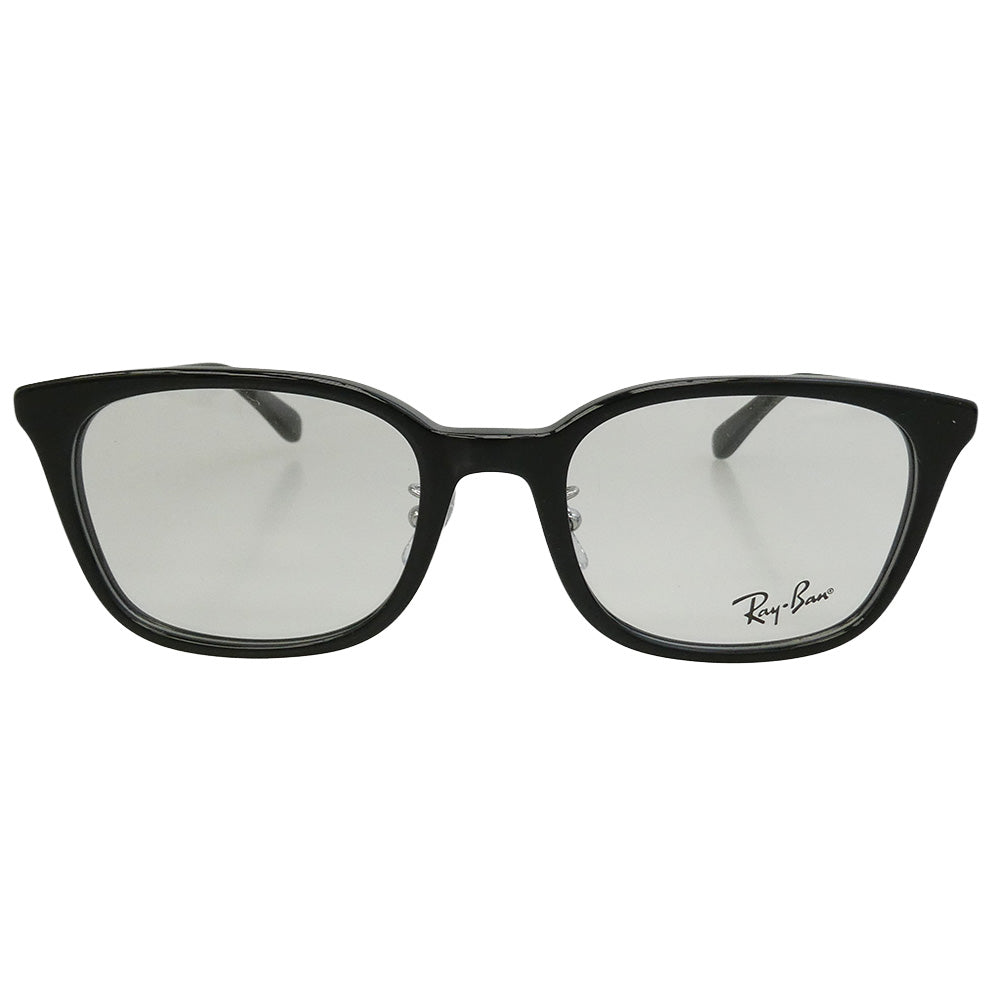 Ray-Ban レイバン RB5407D-2000 OPTICS スクエア ウェリントンフォルム 眼鏡 メガネ アイウェア フレーム：ブラック系　レンズ：クリア 52□19【中古】