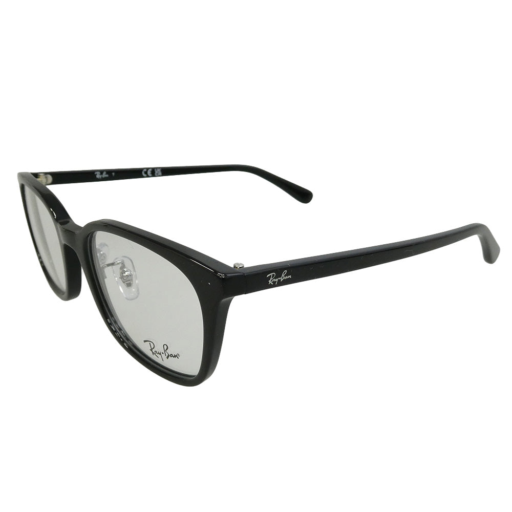 Ray-Ban レイバン RB5407D-2000 OPTICS スクエア ウェリントンフォルム 眼鏡 メガネ アイウェア フレーム：ブラック系　レンズ：クリア 52□19【中古】