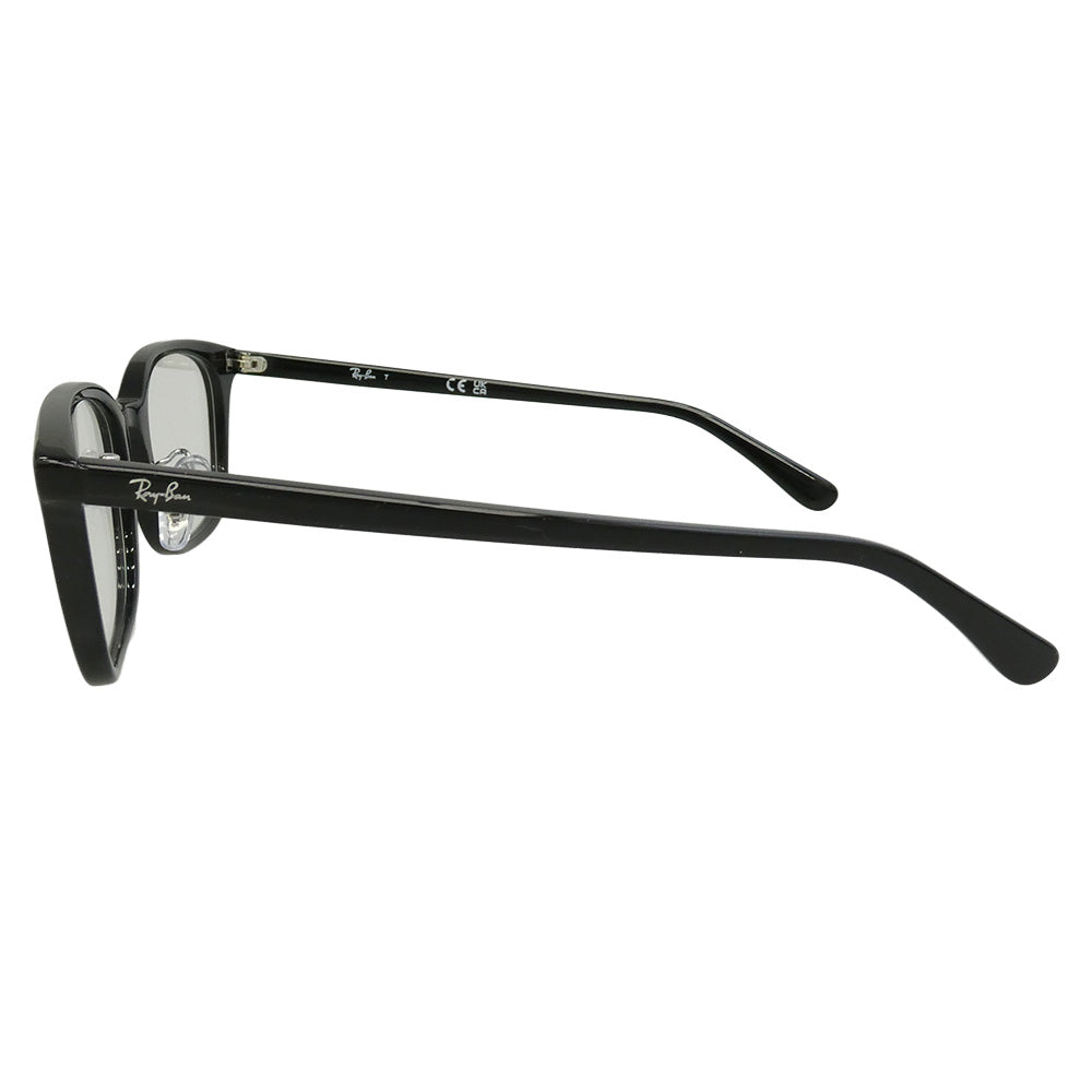 Ray-Ban レイバン RB5407D-2000 OPTICS スクエア ウェリントンフォルム 眼鏡 メガネ アイウェア フレーム：ブラック系　レンズ：クリア 52□19【中古】