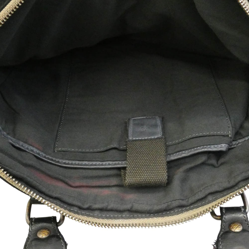 B5516 LEATHER SHOULDER BAG レザー ショルダーバッグ メッセンジャーバッグ ブラック系【中古】