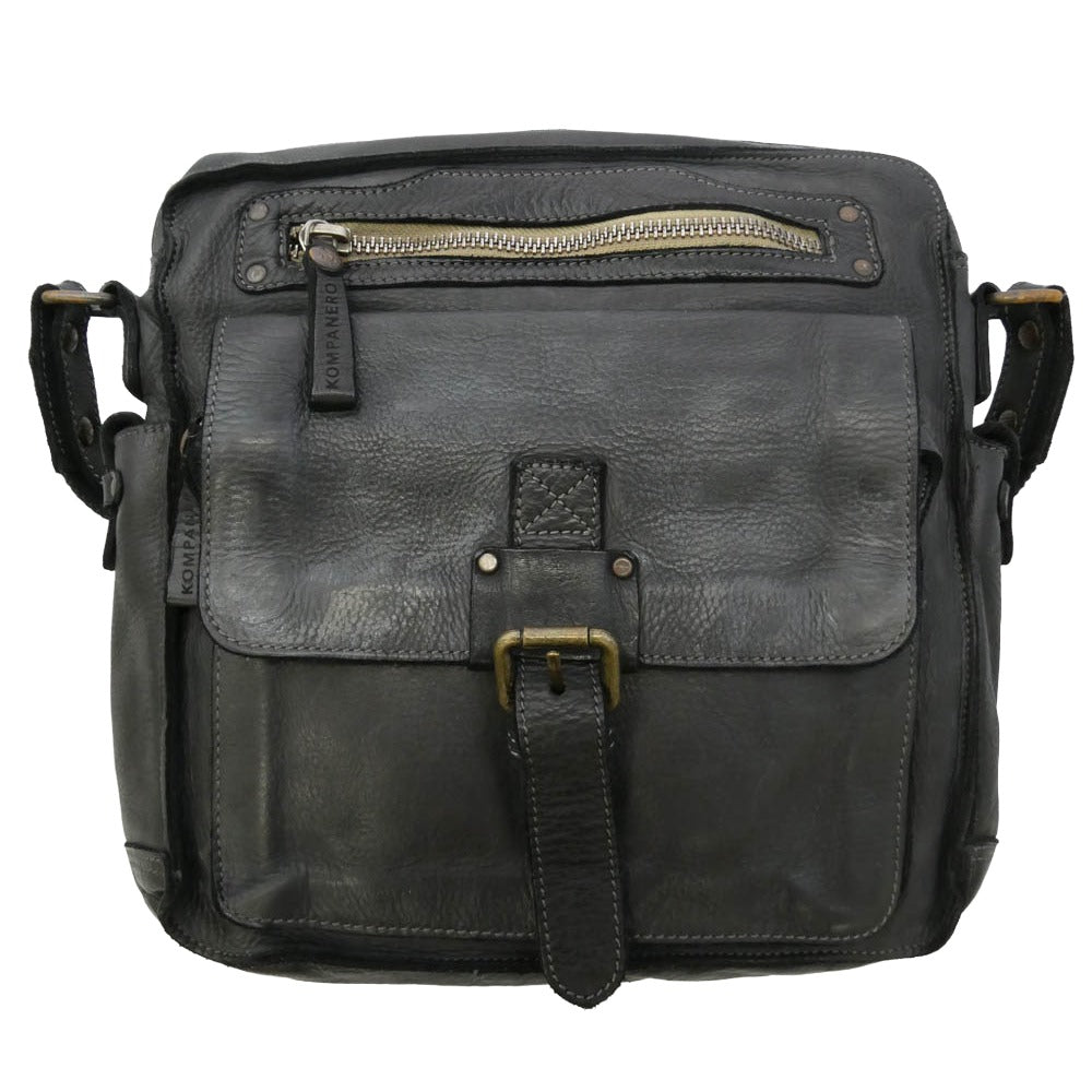 #REF! B5522 GENUINE LEATHER SHOULDER BAG 本革 レザー ショルダーバッグ ブラック系【中古】