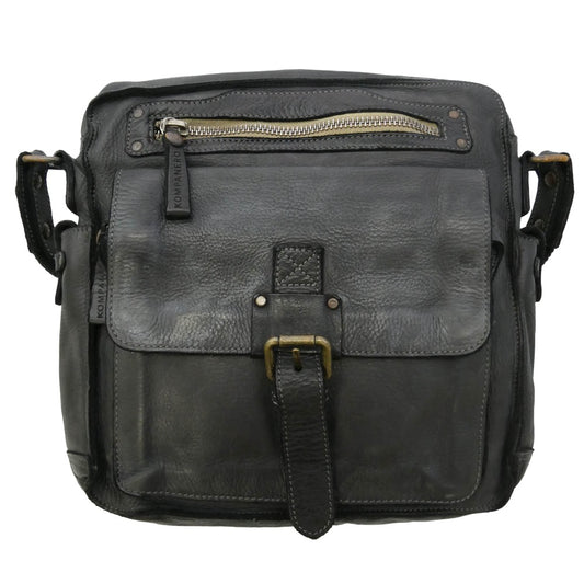 #REF! B5522 GENUINE LEATHER SHOULDER BAG 本革 レザー ショルダーバッグ ブラック系【中古】
