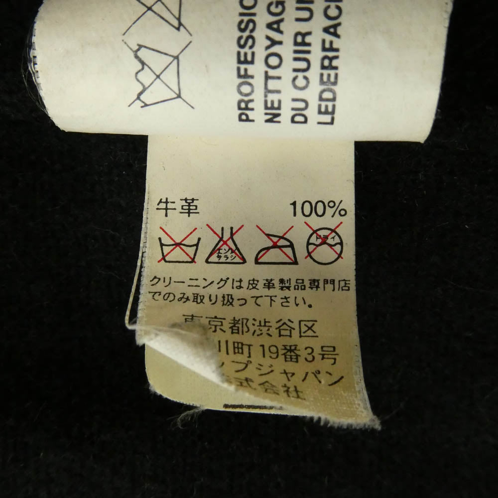GAP ギャップ OLD 茶芯 牛革 レザー 裏地ウール カーコート ジャケット ダークグレー系 S【中古】