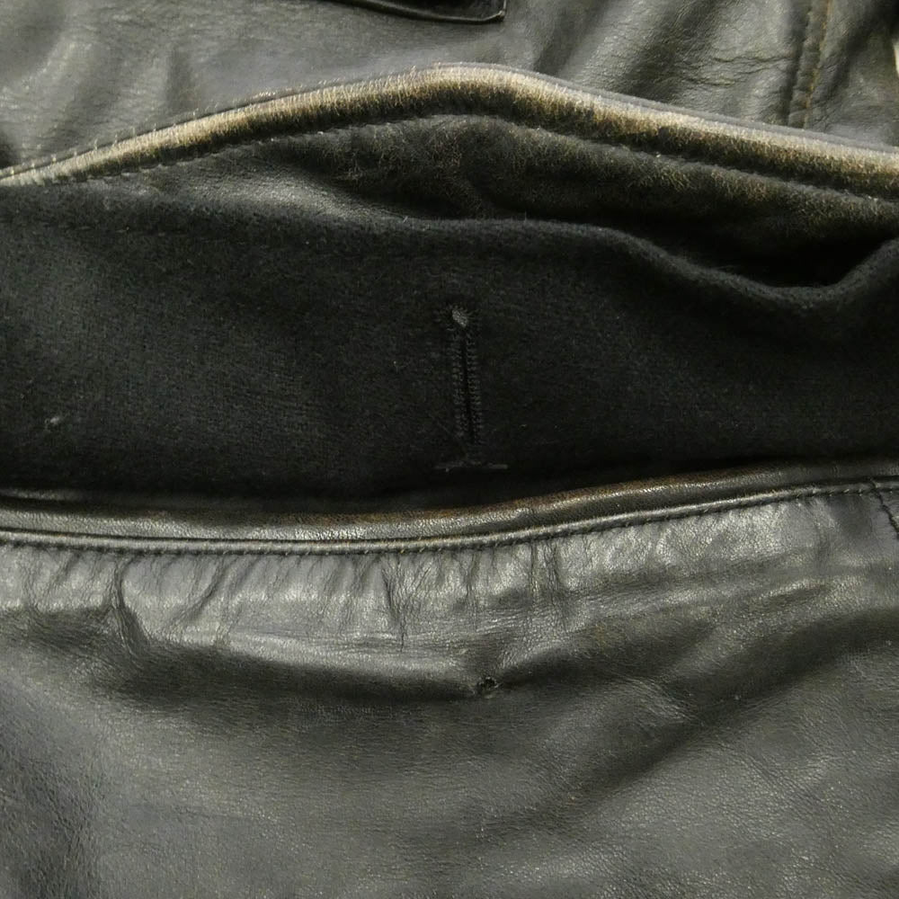 GAP ギャップ OLD 茶芯 牛革 レザー 裏地ウール カーコート ジャケット ダークグレー系 S【中古】