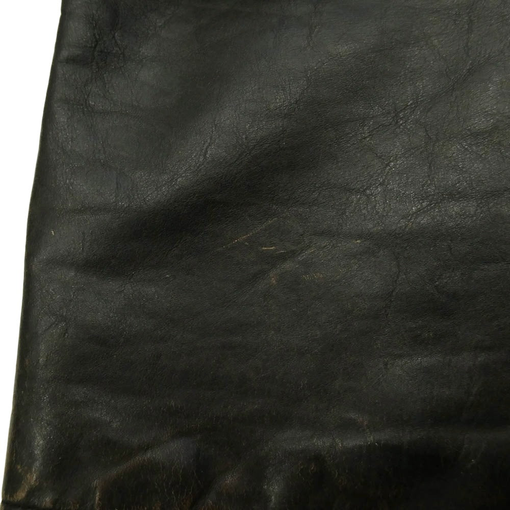 GAP ギャップ OLD 茶芯 牛革 レザー 裏地ウール カーコート ジャケット ダークグレー系 S【中古】