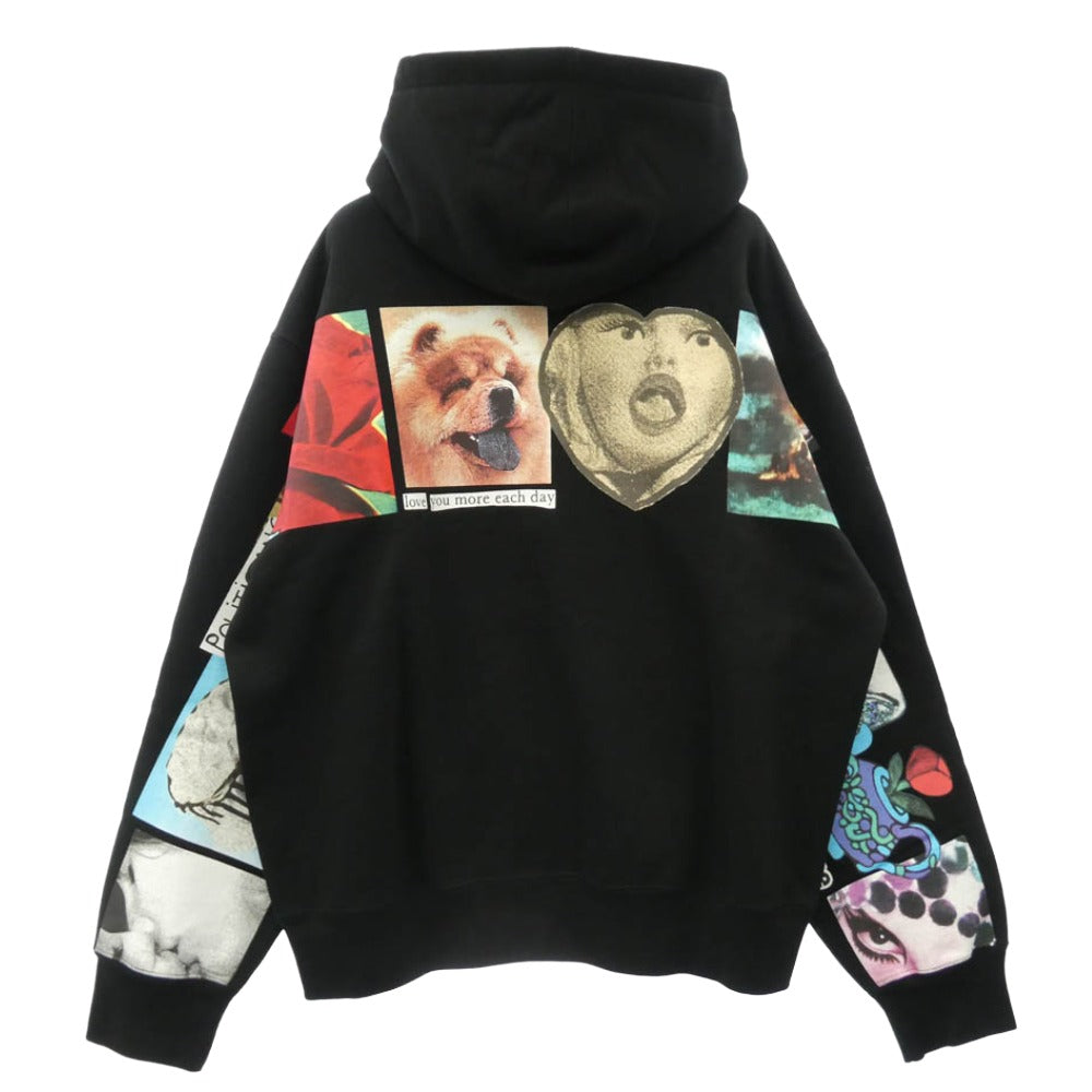 Supreme シュプリーム 24SS Spread Zip Up Hooded Sweatshirt スプレッド ジップアップ フーディー パーカー ブラック系 M【美品】【中古】