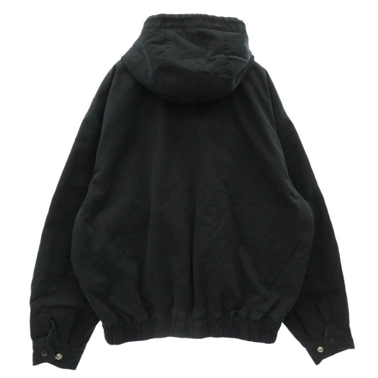 Supreme シュプリーム 24AW Leather Collar Utility Jacket レザーカラー 襟レザー ユーティリティー ジャケット ブラック系 M【中古】