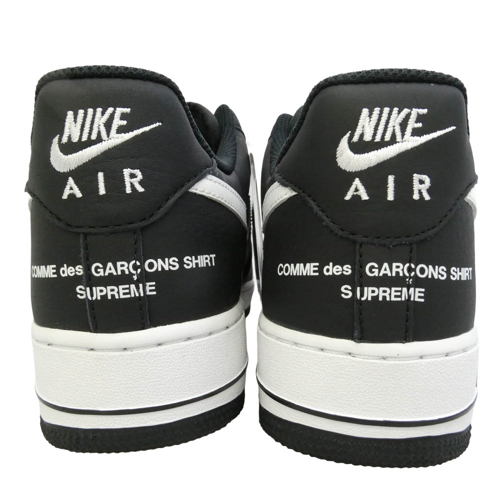 Supreme シュプリーム COMME des GARCONS コムデギャルソン NIKE ナイキ 18AW AR7623-001 x COMME des GARCONS SHIRT コムデギャルソンシャツ x NIKE ナイキ Air Force 1 Low AF1 エアフォース1 ロー スニーカー ブラック系 27.5cm【極上美品】【中古】