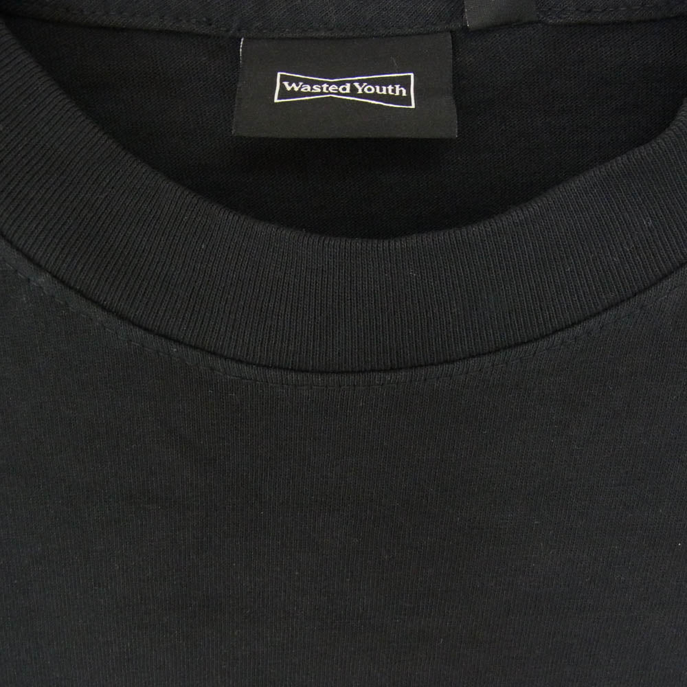Wasted Youth ウェイステッドユース BOUNTY HUNTER バウンティーハンター × Babylon LA バビロン エルエー グラフィックプリント Tシャツ 半袖 カットソー ブラック系 M【中古】