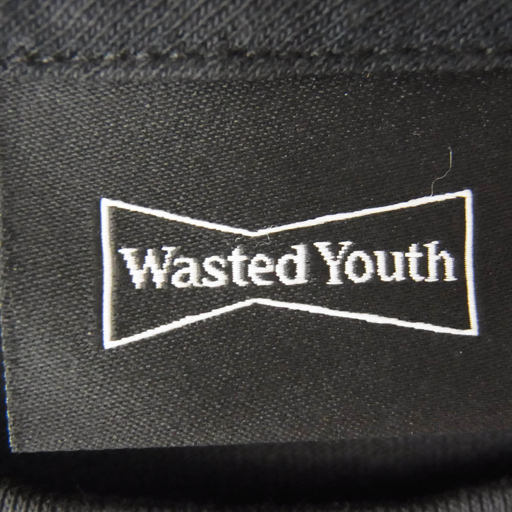 Wasted Youth ウェイステッドユース BOUNTY HUNTER バウンティーハンター × Babylon LA バビロン エルエー グラフィックプリント Tシャツ 半袖 カットソー ブラック系 M【中古】
