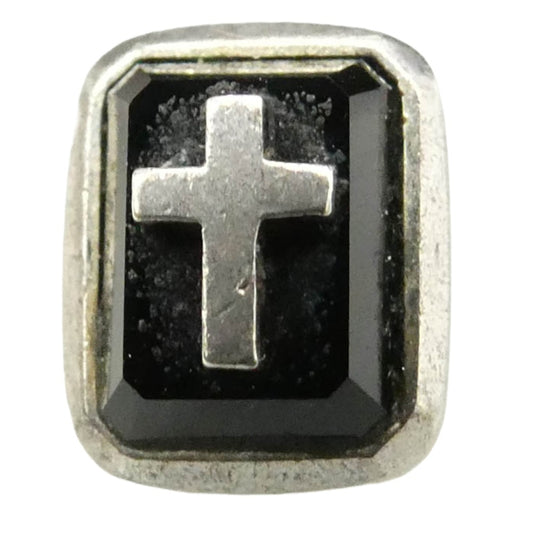 Justin Davis ジャスティンデイビス SEJ768 3 O BABY EMINEM ベビー エミネム クロス ピアス シルバー系 ブラック系【中古】