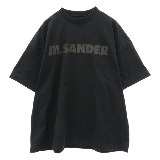 JIL SANDER ジルサンダー 24AW J21GC0168 J20243 フロントロゴプリント オーバーサイズ Tシャツ 半袖 カットソー ブラック系 S【中古】