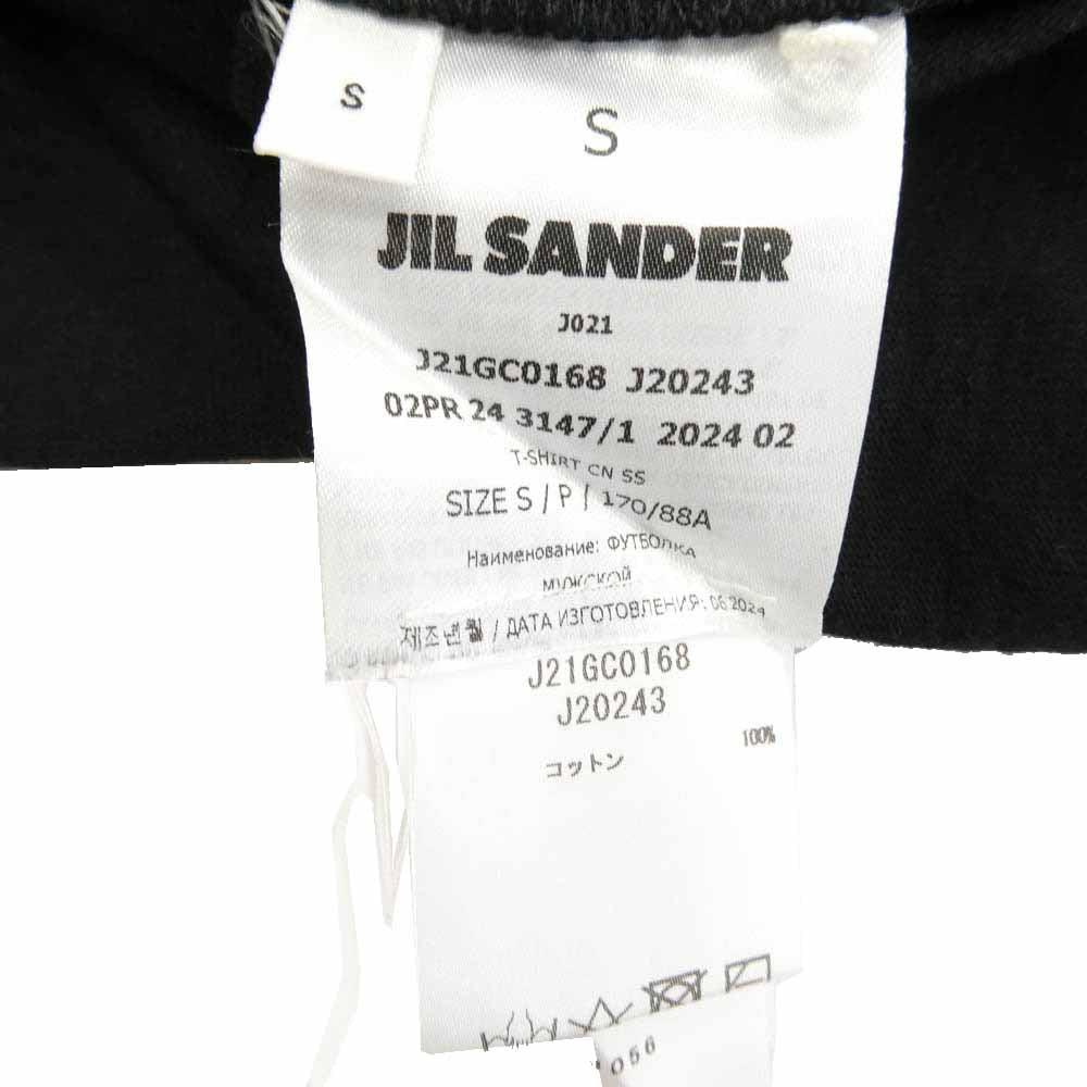JIL SANDER ジルサンダー 24AW J21GC0168 J20243 フロントロゴプリント オーバーサイズ Tシャツ 半袖 カットソー ブラック系 S【中古】