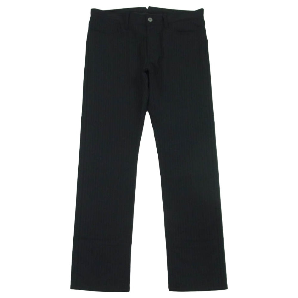 JUNYA WATANABE COMME des GARCONS MAN ジュンヤワタナベコムデギャルソンマン WR-P014 エステル ウールストレッチ ストライプ スラックス パンツ ダークネイビー系 M【中古】